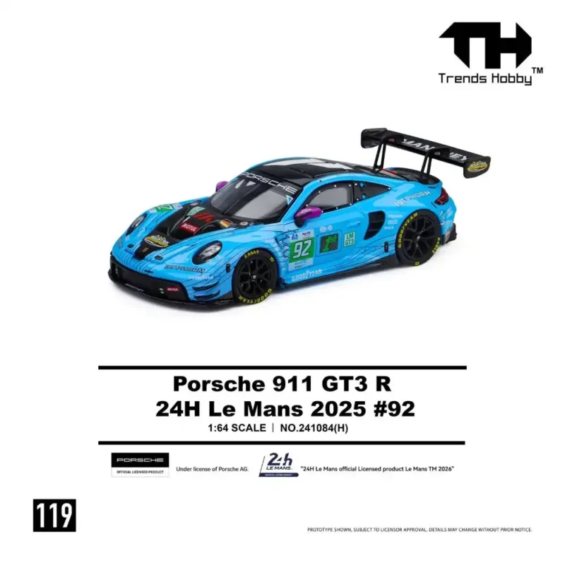 Porsche 911 GT3 R Manthey 1st Phorm 2025 Le Mans 24H LMGT3 Winner #92