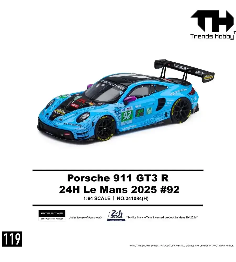 Porsche 911 GT3 R Manthey 1st Phorm 2025 Le Mans 24H LMGT3 Winner #92